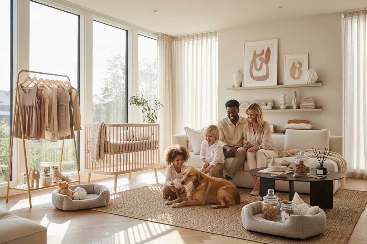 Family with variety of products